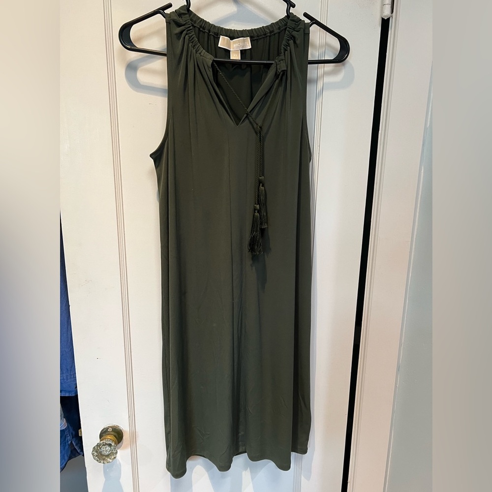 Used Michael Kors olive green dress